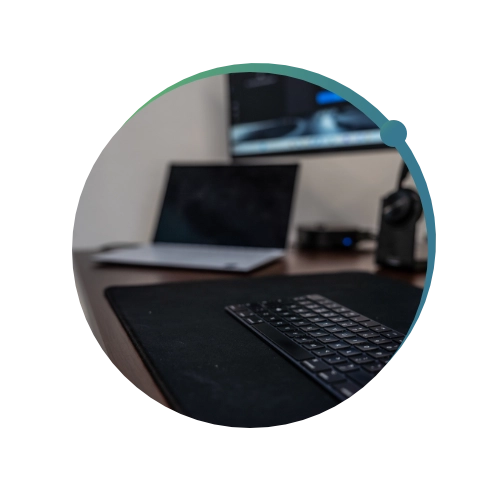 Close up shot of Laptop on a desk in conquest Wildman office