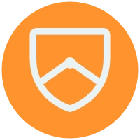Shield icon Blue and orange